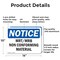 Signmission Mrt Mrb Nonconforming Material, 14 in W x Rectangle, Aluminum OS-2PACK-NS-A-1014-L-14267 - alternate 6